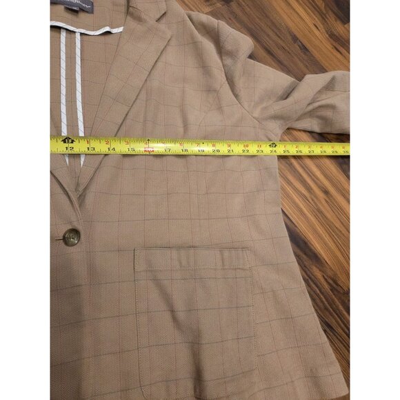 Eddie Bauer Windowpane Plaid Blazer Jacket Stretch Sz 2XL Pinstripe Sleeve - Picture 13 of 13
